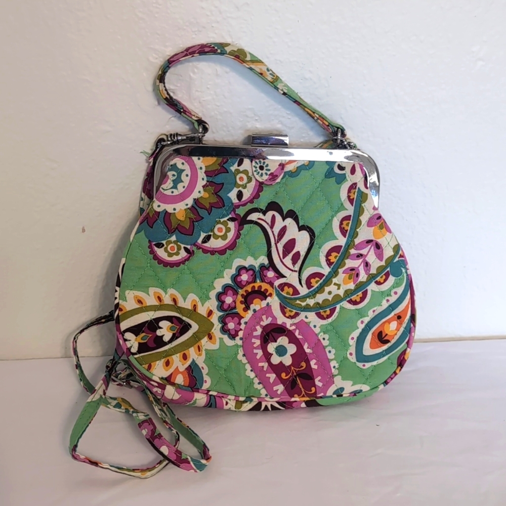 Vera Bradley Mint Cotton Quilted Clutch